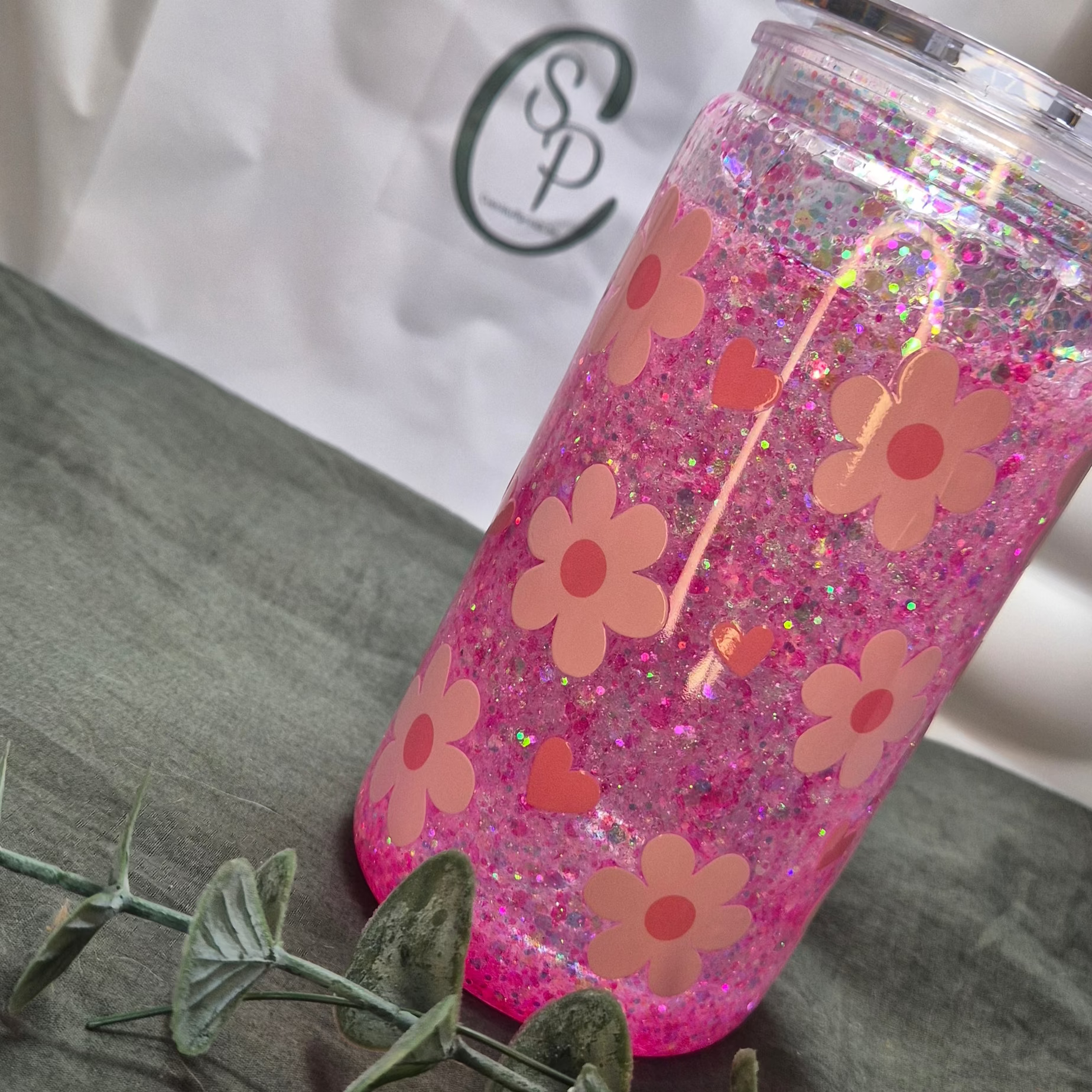 The Daisy Dream Glitter Tumbler (400ml)