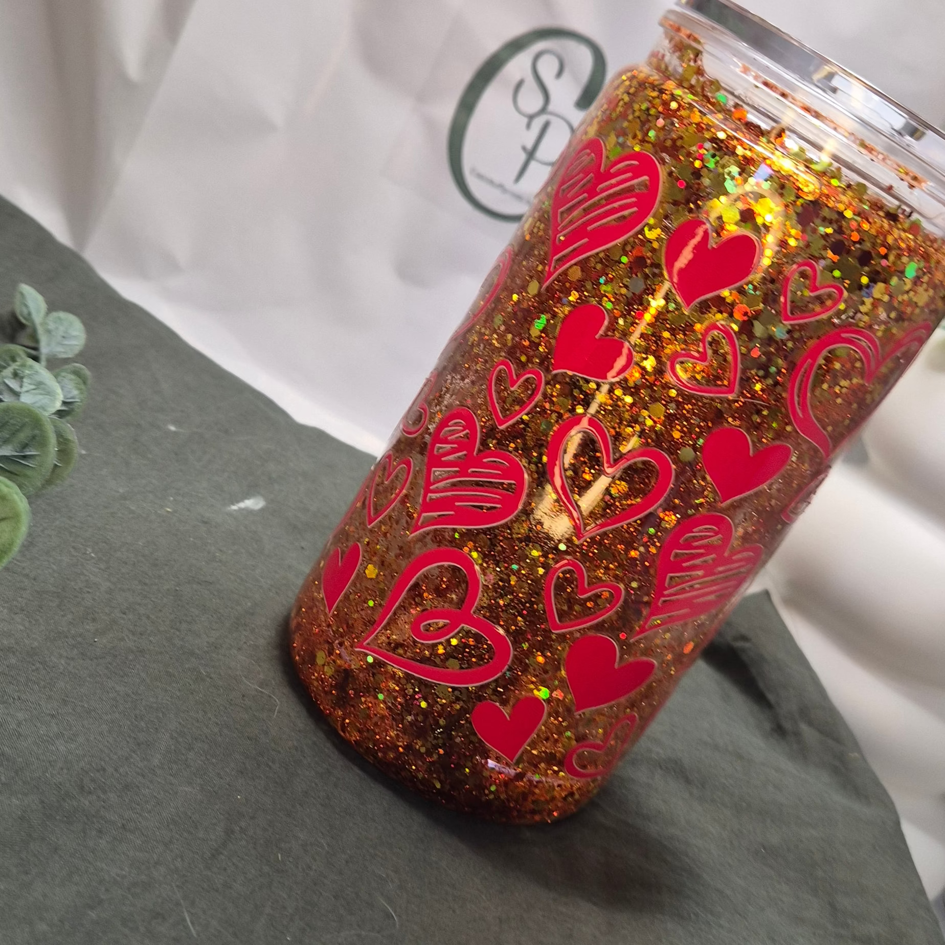 The Heartbeat Glitter Tumbler (400ml)