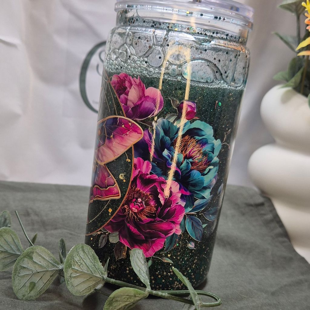 The Celestial Moth Glitter Tumbler (400ml)