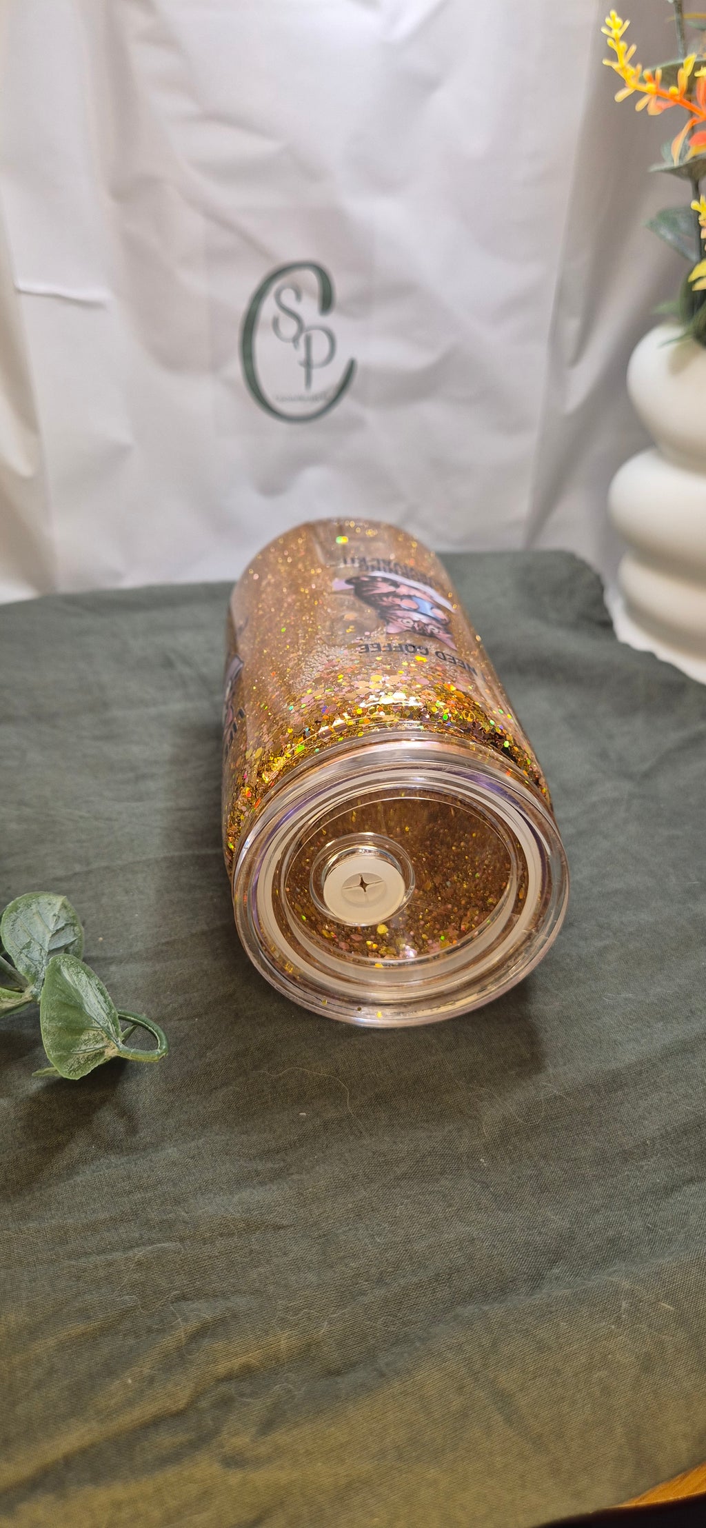 The Grumpy Cat Glitter Tumbler (400ml)