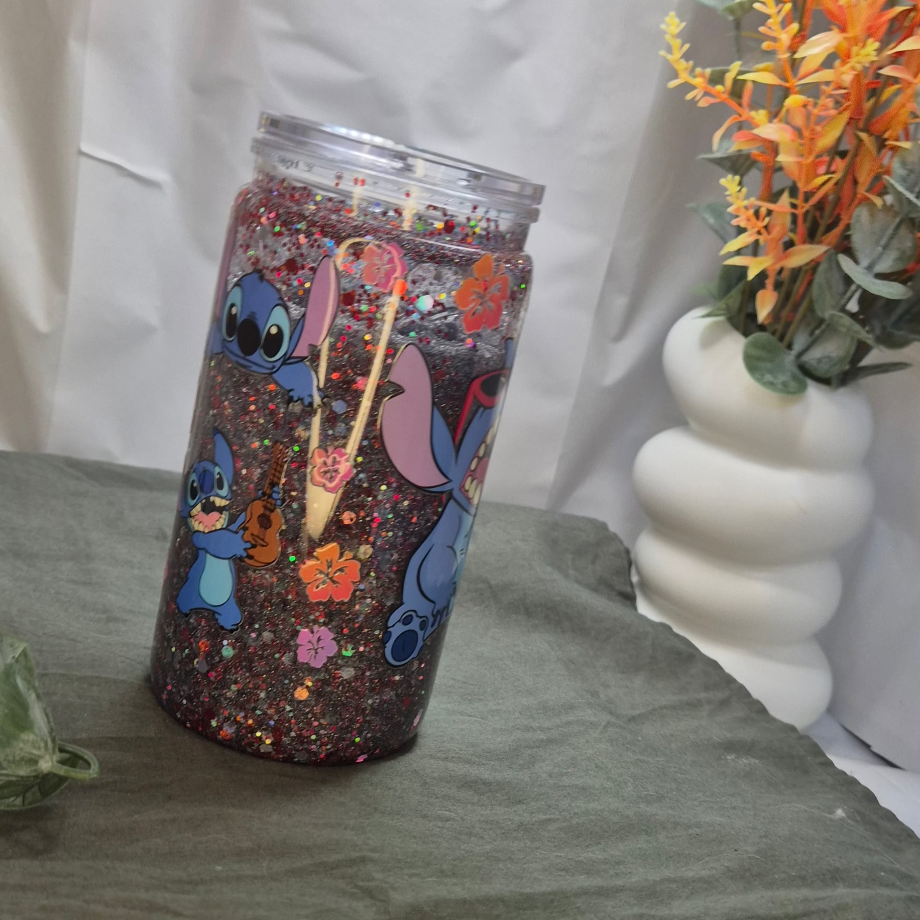Stitch Glitter Tumbler (400ml)
