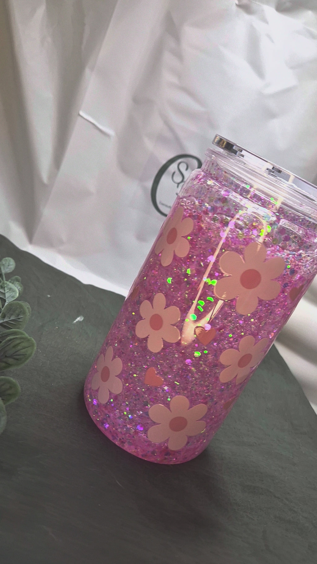 The Daisy Dream Glitter Tumbler (400ml)