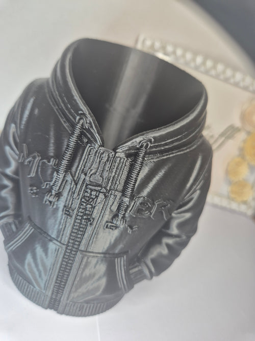 3D Printed Jacket Can Holder Black Hoodie