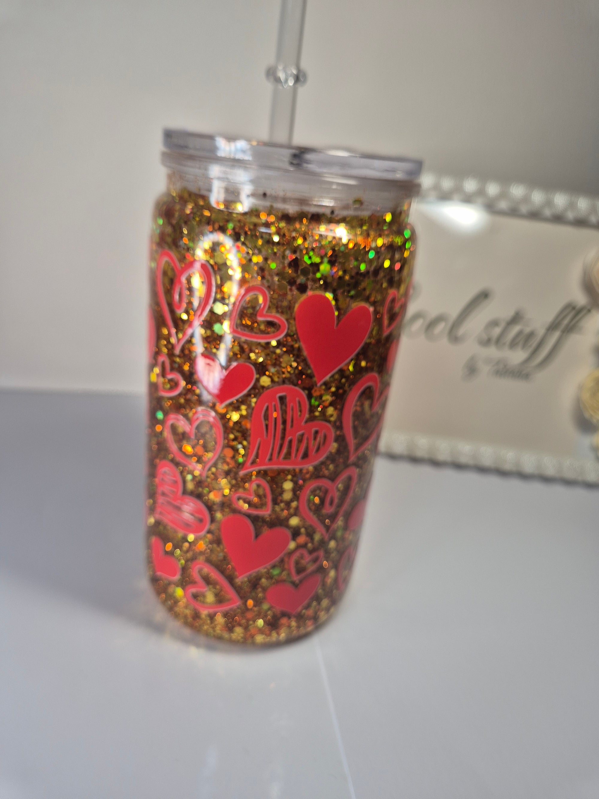The Heartbeat Glitter Tumbler (400ml)