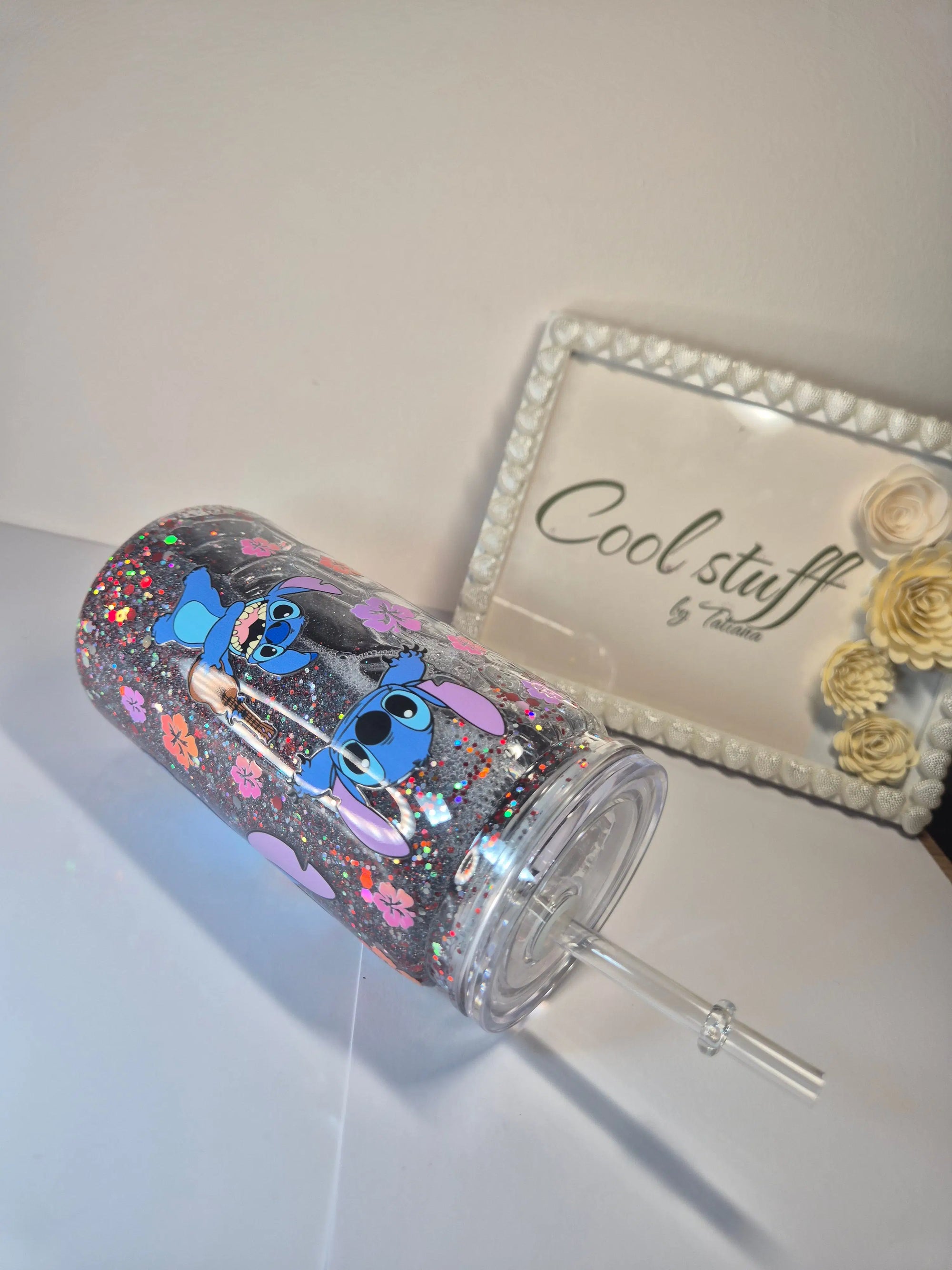 Stitch Glitter Tumbler (400ml)