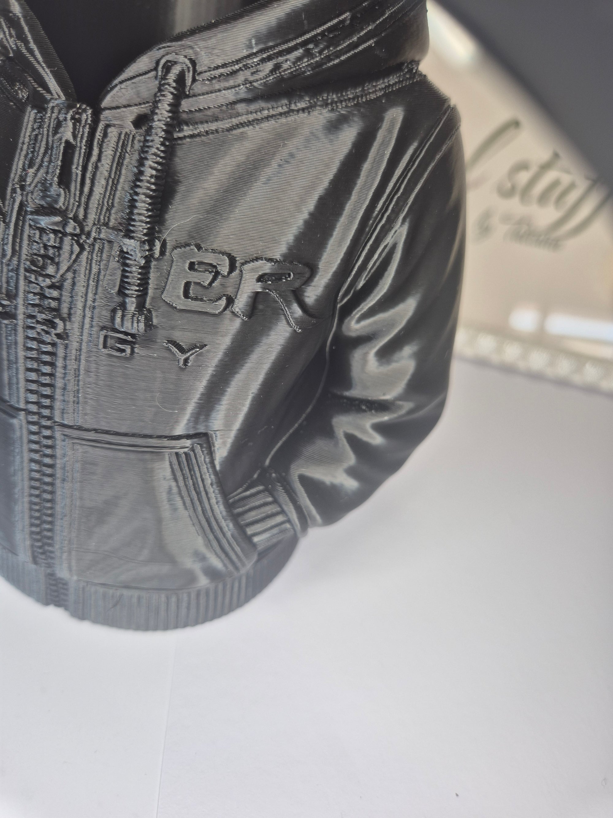 3D Printed Jacket Can Holder Black Hoodie