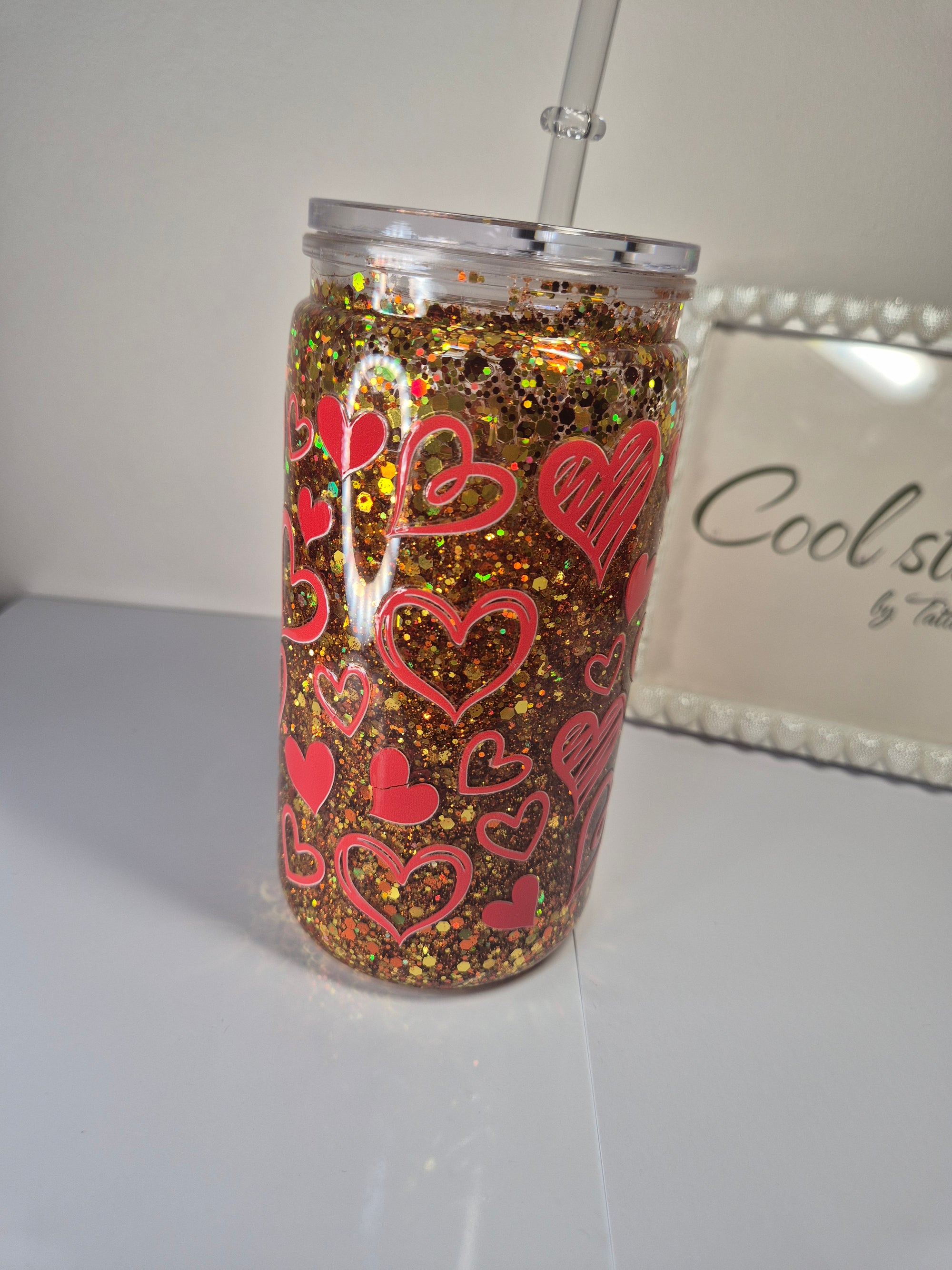 The Heartbeat Glitter Tumbler (400ml)