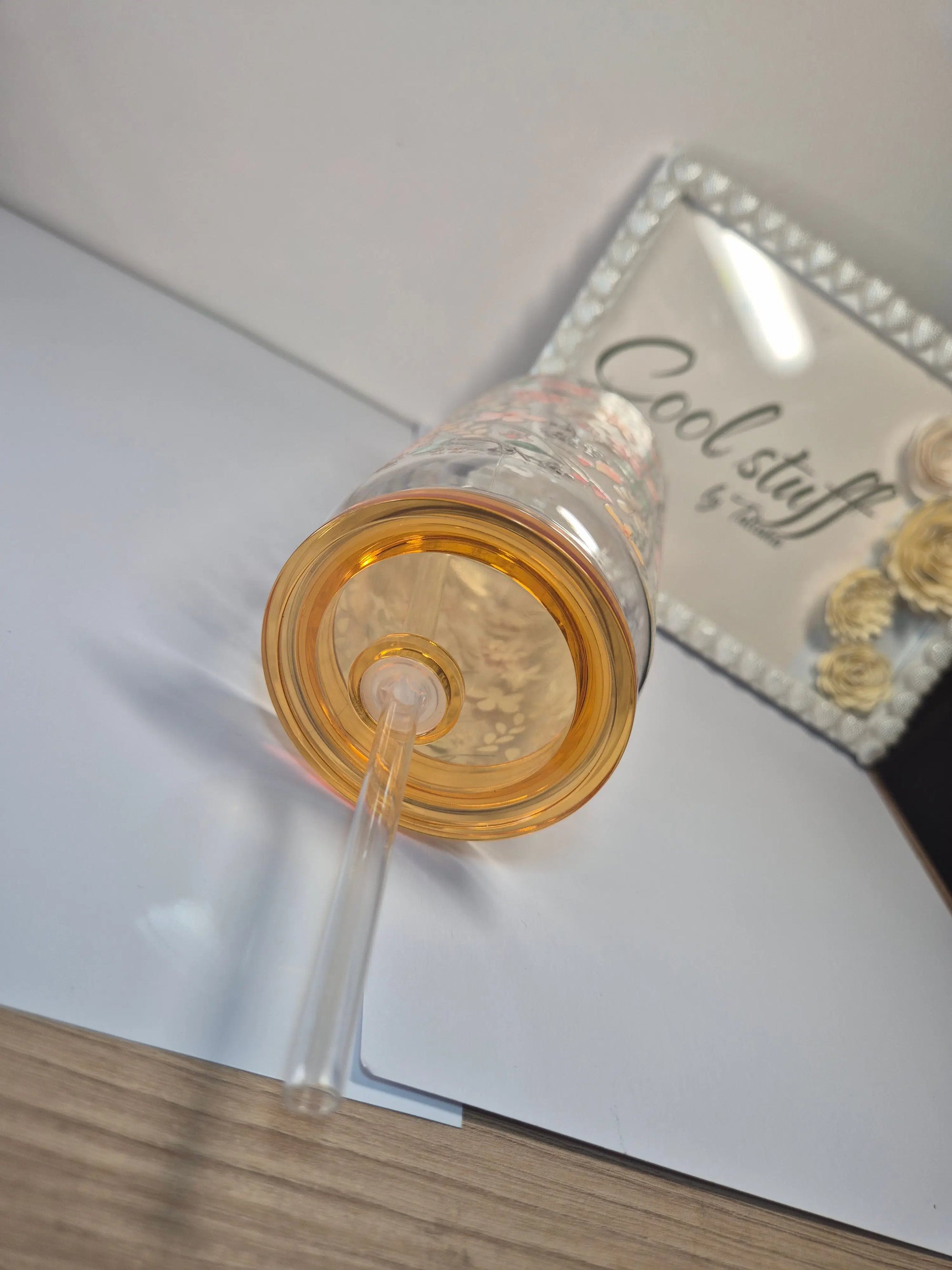 The Autumn Bloom Glass Tumbler (400ml)