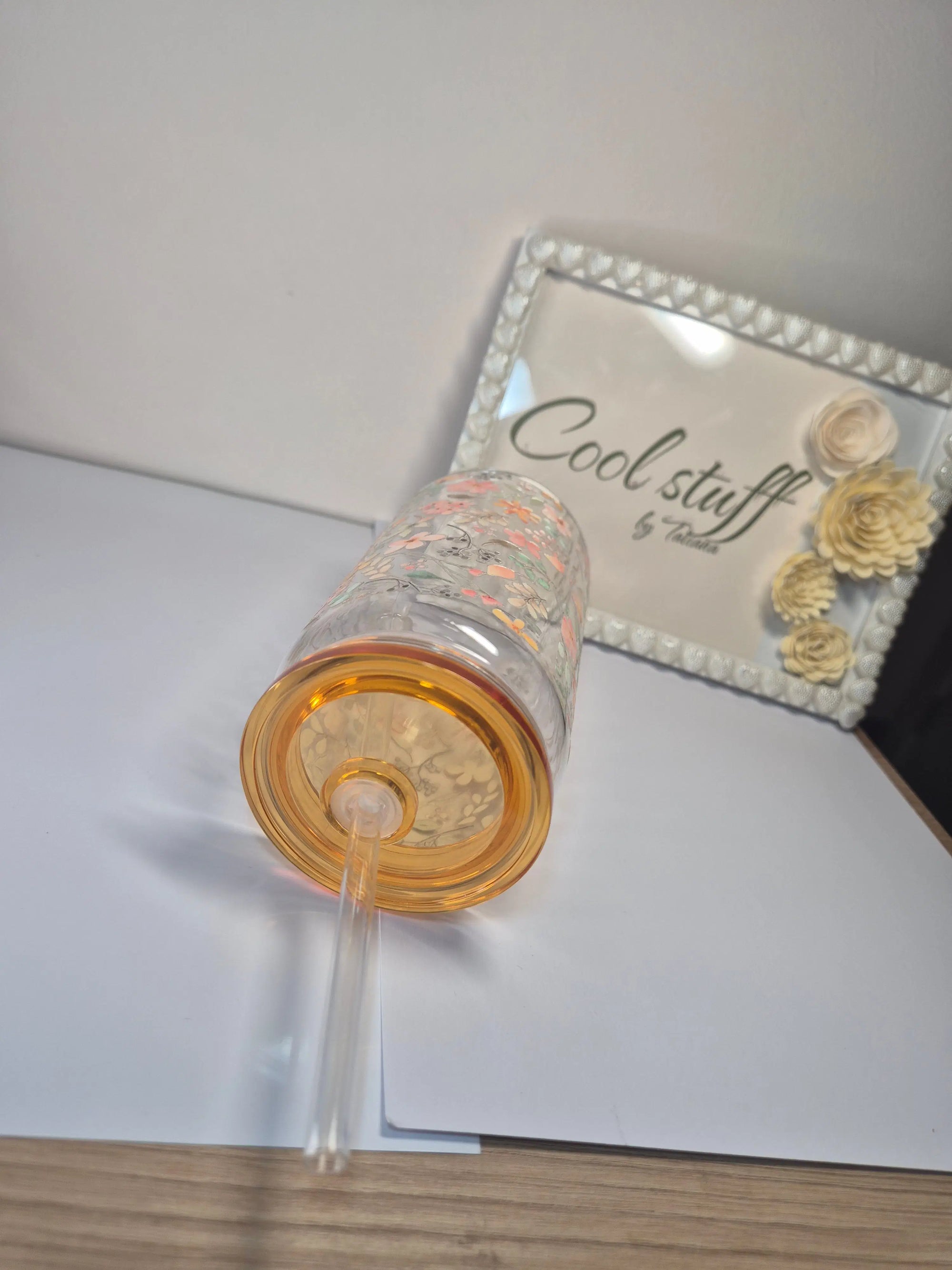 The Autumn Bloom Glass Tumbler (400ml)