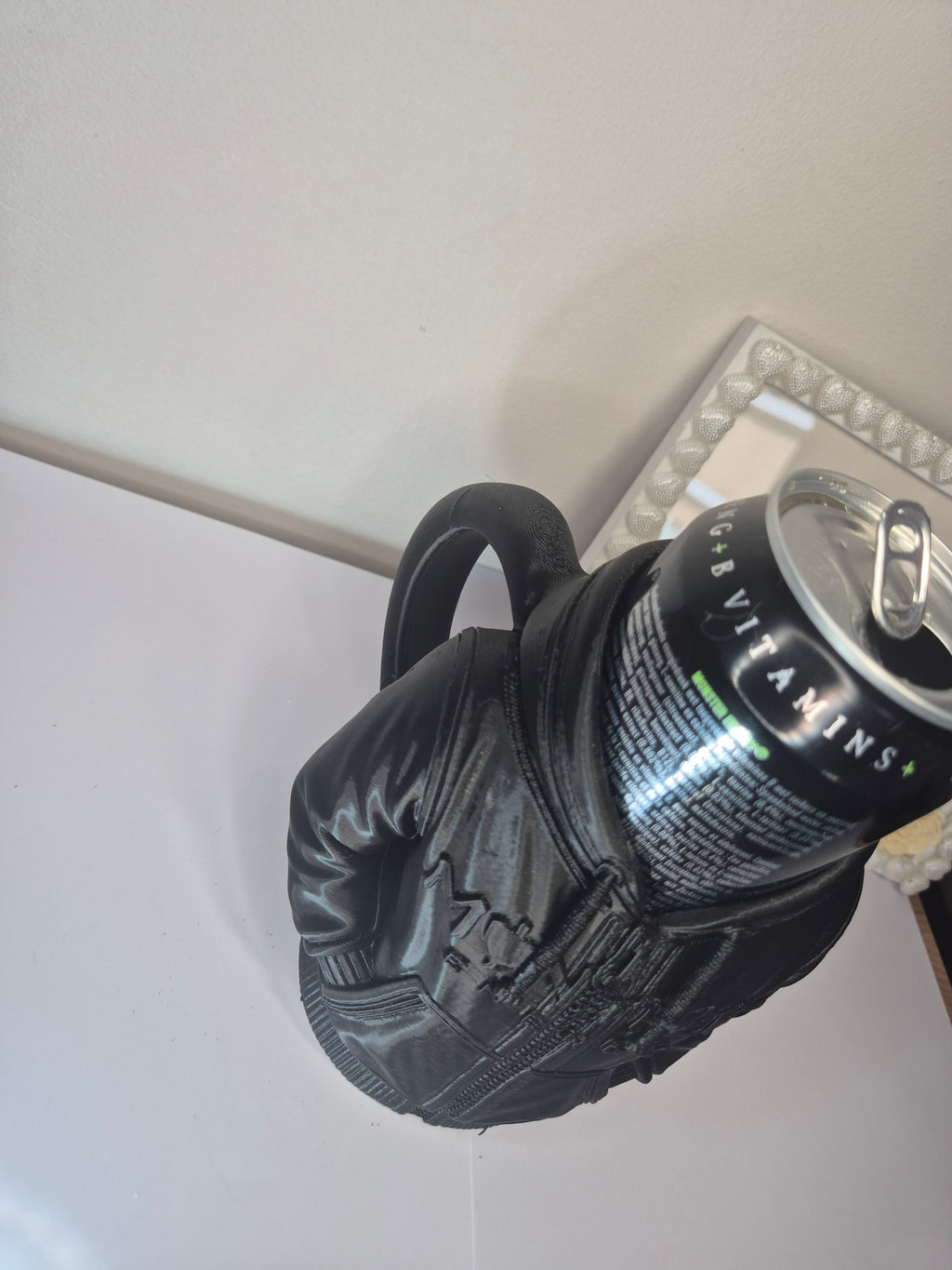 3D Printed Jacket Can Holder Black Hoodie