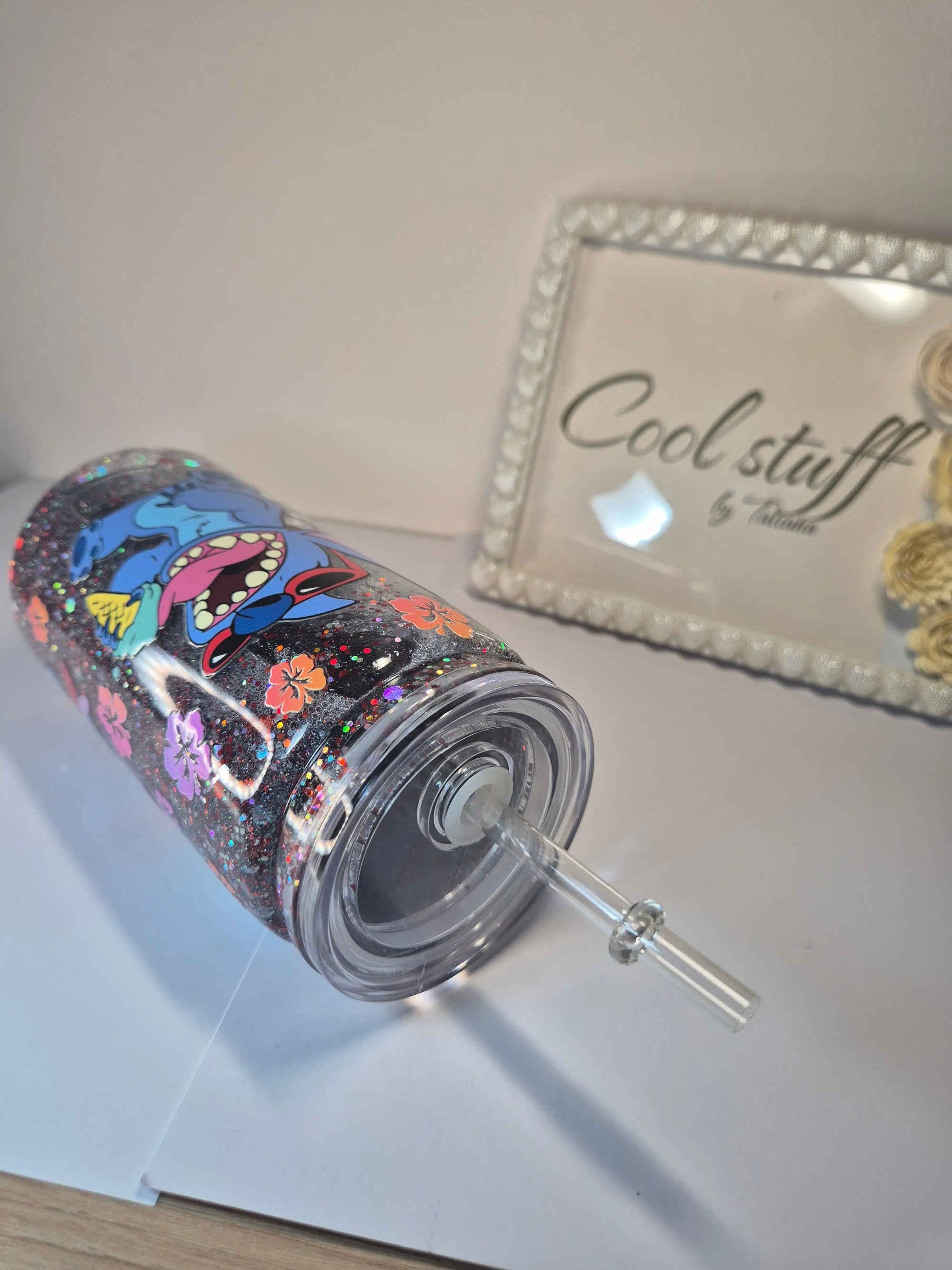 Stitch Glitter Tumbler (400ml)