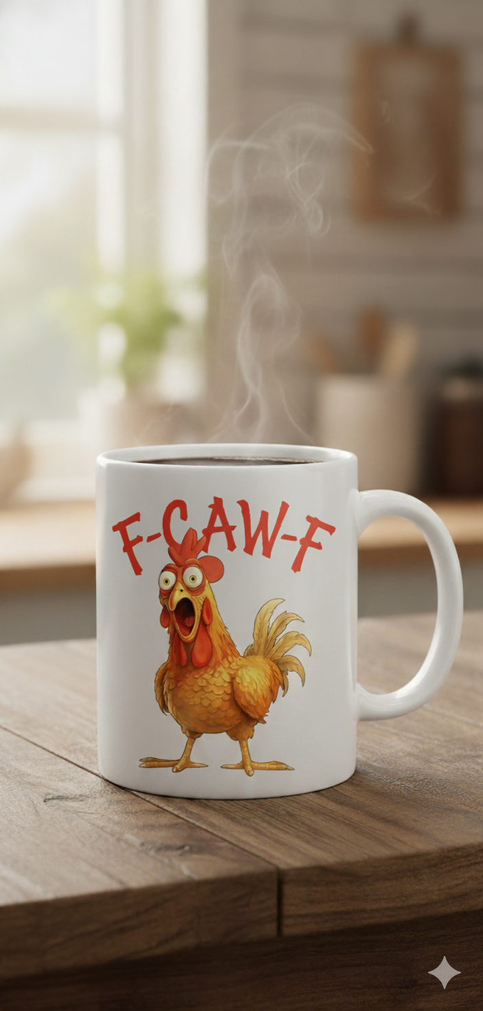 F-caw-f mug